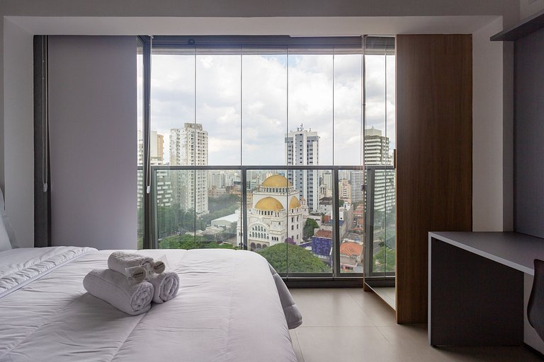 Apto c/ linda vista próximo da av Paulista